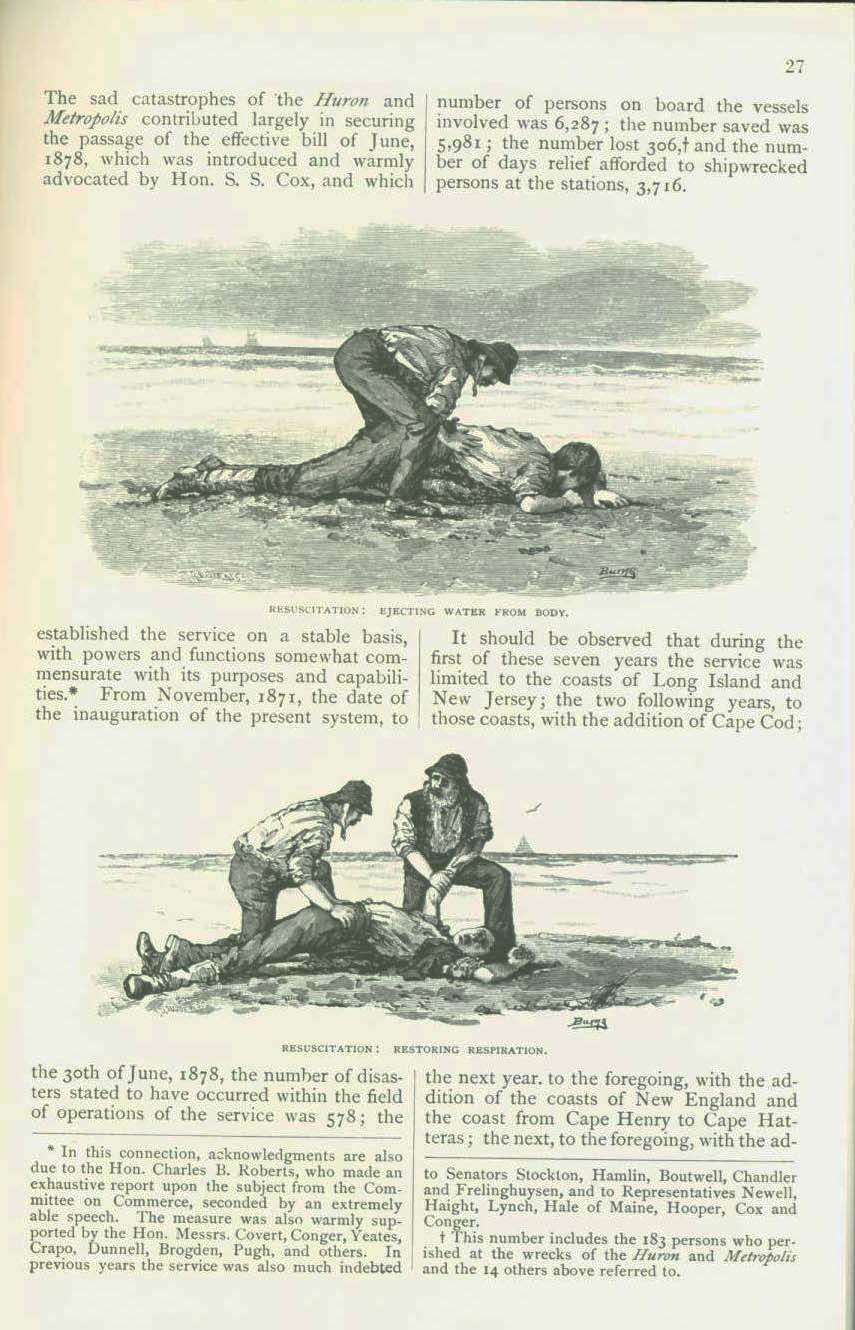 THE UNITED STATES LIFE-SAVING SERVICE--1880; predecessor to today's Coast Guard. vist0071g